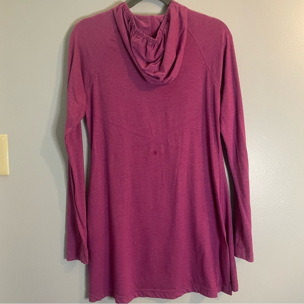 ATHLETA TRIUMPH HOODIE SWEATSHIRT short DRESS SZ/Med Fuchsia Color. - Picture 7 of 11